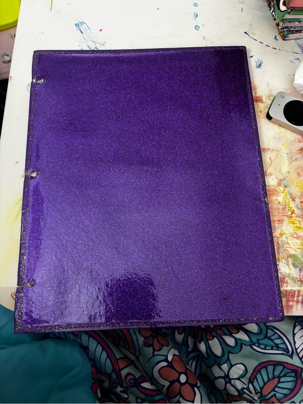 Purple Glitter folder